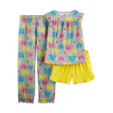 Wonder Nation Girls 4-18 and Plus 3-piece Short Set and Short Sleeve ...