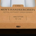 thumbnail image 7 of Boxed Gifts Initial Letter Embroidered Premier Cotton Monogrammed Handkerchiefs, (3 Pack), 7 of 7