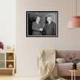 thumbnail image 3 of Historic Framed Print, V.P. Garner congratulates Frank Hancock, new member of Home Owners Loan Bank Board, 17-7/8" x 21-7/8", 3 of 9