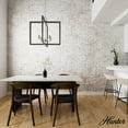 thumbnail image 3 of Hunter - Woodburn 4-light Brushed Nickel, Extra Large Pendant Light, Dimmable, Modern Style, Rectangle Shaped, for Bedrooms, Dining, Living Rooms - 19807, 3 of 7