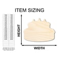 thumbnail image 2 of Unfinished Wood Cake Shape - Craft - up to 46" DIY 12" / 3/4", 2 of 4