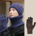 thumbnail image 3 of Women's Winter Beanie Hat Scarf Gloves Set - Knit Touchscreen Warm Set, 3 of 6