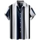 thumbnail image 1 of Camisas Para Hombre Casual Camisa de manga corta de los hombres de la impresión digital 3d de la del color de la tendencia de la moda (Blue, 4XL), 1 of 4