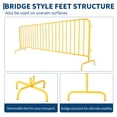 thumbnail image 2 of GloryStar Metal Interlocking Barricade, Heavy-Duty Steel Barrier, Rust-Proof Powder Coat Finish, Removable Bridge Feet, Tool-Free Assembly for Outdoor Event, Marathon, 2 of 7