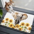 thumbnail image 3 of Entryway Rug 2'x3', Modern Elephants Small Rug for Kitchen Bathroom Door Mat Indoor Entrance, Spring Summer Watercolor Sunflowers Daisy Non-Slip Area Rugs Floor Mats Carpet Front Door Rugs, 3 of 8