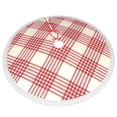 thumbnail image 3 of Christmas Plaid Christmas Tree Skirts 30" Inch, Winter Holiday Tree Mat, Xmas Tree Skirt For Rustic Christmas Holiday Decorations, 3 of 8
