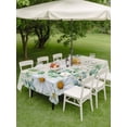 thumbnail image 4 of Outdoor Tablecloth with Umbrella Hole for Patio/Picnic/Party/Camping, Spring Floral Waterproof Table Cloth Rectangle Table Cover Washable, Daisy Eucalyptus Leaves Watercolor Rustic (60"x 102"), 4 of 8