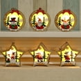 thumbnail image 6 of BToBackYard Christmas Tree Decoration Wooden Luminous Pendant Wall Hanging DIY Home Lighting Wedding Party Durability Xmas Ornaments, 6 of 12