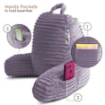thumbnail image 2 of Nestl Almohada de Lectura para Niños y Adolescentes, Pequeña con Respaldo Brazos, Descanso Memory Foam Triturada, Color Morado Empolvado., 2 of 6