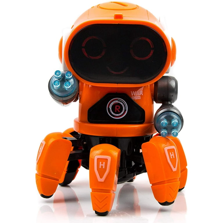 Orange-Robot Dansant Électronique Intelligent, Jouet Éducatif Avec Lumière  Flash Colorée Led, Musique, Danse