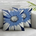 thumbnail image 3 of Creowell Decorative Throw Pillow Covers Blue Pillow Covers Throw Pillow Cases Square Pillow Case,Farmhouse Outdoor Modern Boho Pillow Covers for Couch Sofa Living Room 22x22in, 3 of 5