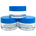thumbnail image 5 of Beauticom 48 Pieces High Quality 20G/20ML Clear Round Acrylic Cosmetic Product Sample Travel Jars with Flat Top Lids (Blue), 5 of 7