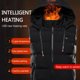 thumbnail image 5 of Chaqueta calefactora con capucha desmontable, chaleco calefactor eléctrico lavable para hombres y mujeres, chaquetas de invierno, abrigo, 3 niveles de calefacción, 9 zonas de calefacción, 5 of 5