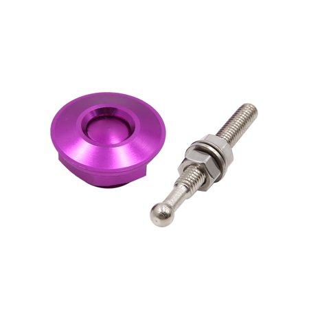 Pan Push Button - Purple Aluminum Alloy Push Button Hood Pins Lock Clip Car Bonnet Quick Latch