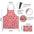 thumbnail image 3 of Strawberry Plants Fruit Flower Apron-Garden Aprons for Women with Pockets-Cotton Linen Waterproof Kitchen Cooking Gardening Aprons Adjustable for Kitchen,Cooking,BBQ and Salon 33x27 Inch, 3 of 7