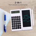 thumbnail image 4 of Foldable Calculator & 6 Inch LCD Writing Tablet Digital Drawing Pad 12 Digits Display with Stylus Pen Erase Button for Children Adults Home Office School Use, 4 of 7