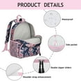 thumbnail image 4 of Pioneer Flower Backpack Backpack for School,Cute School Bag,Schoolbag with Adjustable Shoulder Straps & Padded Back,13.8"x11.4"x6", 4 of 6