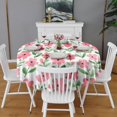 thumbnail image 2 of Pioneer Flower Floral Print Pattern Round Tablecloth 60"x60",Wrinkle Wipeable Table Cloth for Kitchen Dining Room Picnic Patio Party, 2 of 6