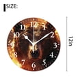 thumbnail image 2 of 12 Inch Wall Clock Battery Operated Silent Clock Decorative for Office, Kitchen, Outdoor, Living Room，Grumpy Bears Wildlife Lovely, 2 of 4
