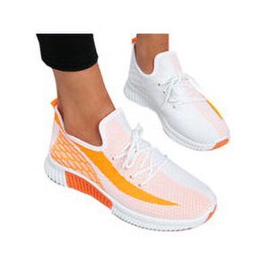 Women Shoes Lace-up Sneakers Breathable Mesh Skin Friendly Lightweight Running Shoe Outdoor Walking Shoes Female Flat Sneaker 36