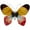 Red Indoor Outdoor Solid Butterfly Animals Asymmetrical 36" x 1" x 27", variant on DecMode Outdoor 25", 27" Yellow Metal Farmhouse Garden Wall Decor, 2 - Pieces
