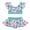 Turquoise, variant on Girls Orange Gingham Check 2-PC Ruffle Swimsuit,Big Girls,Size 6,2-PCS,UPF 50+