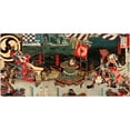 thumbnail image 3 of Tsukioka Yoshitoshi 14x9 Black Modern Framed Museum Art Print Titled - The Siege and Submergence of Takamatsu Castle (1867), 3 of 5