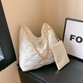 thumbnail image 4 of Conjunto de 2 uds de monedero, bolsos informales de gran capacidad para mujer, bolso de mano suave y hinchado, Color sólido para niñas, compras FLhrweasw Para estrenar, 4 of 9