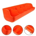 thumbnail image 1 of Durable Plastic Pig Feeder for Farm Use with Rounded Edges and Multi-slots 1 Set Orange, 1 of 9