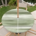 thumbnail image 6 of Round Outdoor Tablecloth with Umbrella Hole and Zipper, Sage Green Grey Fitted Table Cover with Elastic Edge for 31-35 Inch, Abstract Art Oil Painting Green Ombre Waterproof Patio Tablecoths, 6 of 9