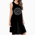 thumbnail image 2 of Nordic Mythology Rune Circle Spring Summer Dresses For Women Fashion Dress Casual Sleeveless Loose Sundress With Pockets, 2 of 4