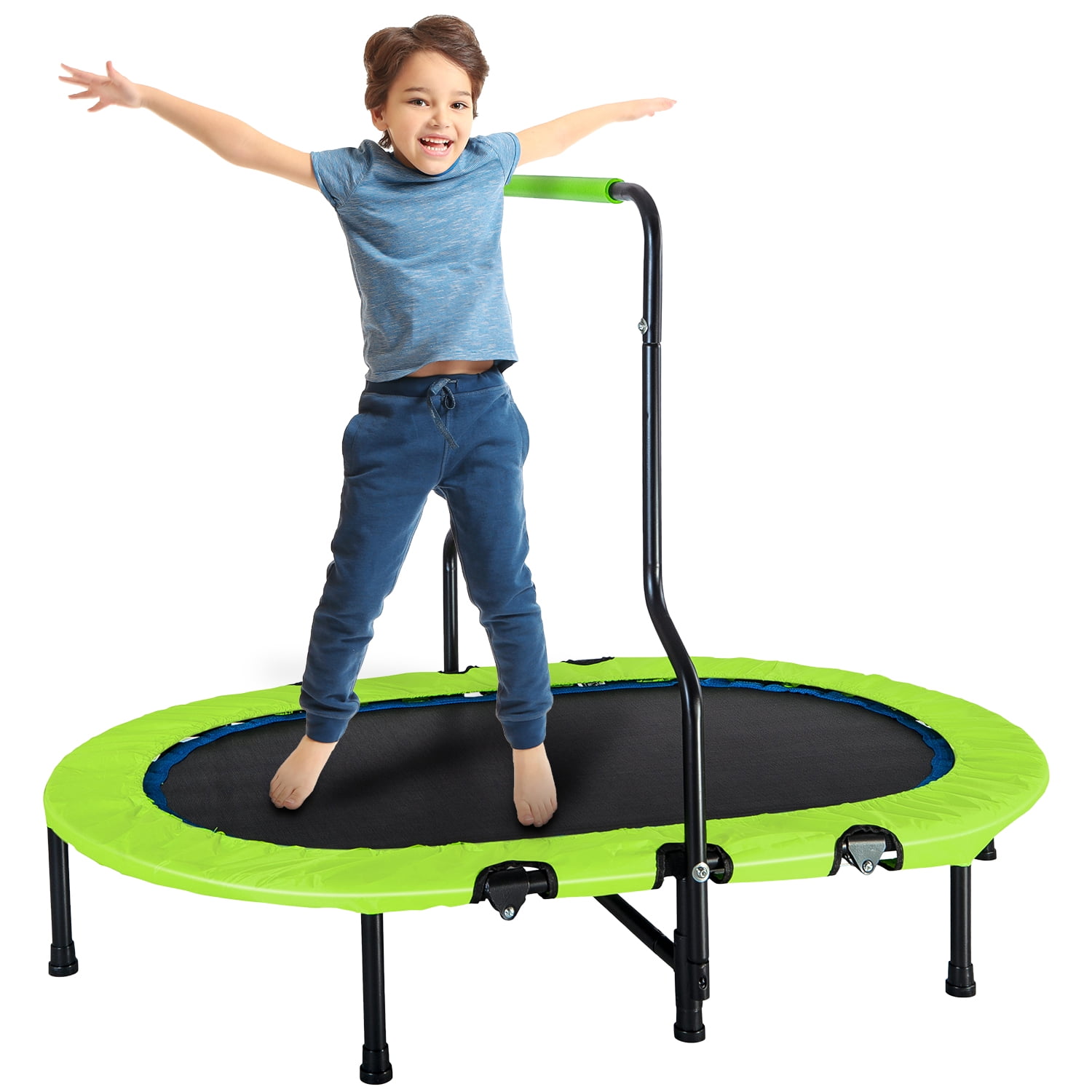 JUMPER Trampoline with Hand Rail, Foldable Mini ParentChild Trampoline