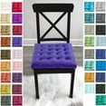 thumbnail image 3 of My Infinity Store 16" Plush Square Tufted Chair Pad/Cushions Tie-Backs (Purple, 2 Piece), 3 of 5