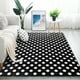 thumbnail image 1 of Alfombra ALAZA de lunares blancos y negros para sala de estar y dormitorio, 1 of 7