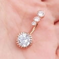 thumbnail image 4 of QJUHUNG 14G Belly Button Ring Candy Navel Rings Belly Button Piercing Rose Gold, 4 of 7