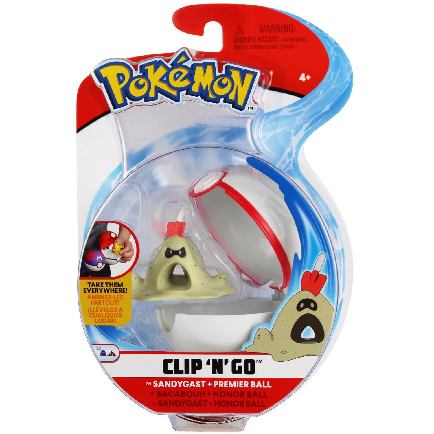 Pokémon Clip 'N' Go W2 - Sandygast + Premiere Ball