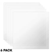 AdirOffice Clear Plexiglass (Plastic) Acrylic Sheet 24" x 24" Ideal For Countless Uses (6- Pack)