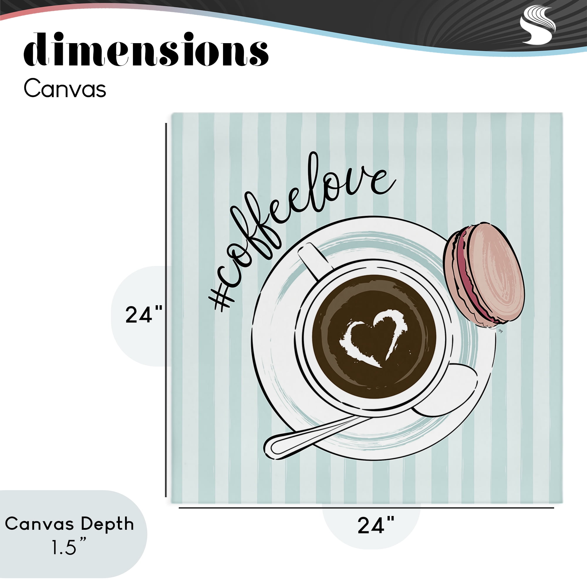 Stupell Industries Coffee Love Hashtag Canvas Wall Art, design by Martina Pavlova