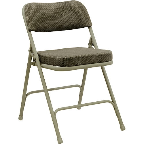 4 Pack Gray Fabric Upholstered Premium Folding Chair