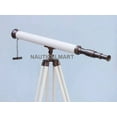 thumbnail image 3 of Nauticalmart Floor Standing Antique Copper with White Leather Harbor Master Telescope 60" by Nauticalmart, 3 of 6
