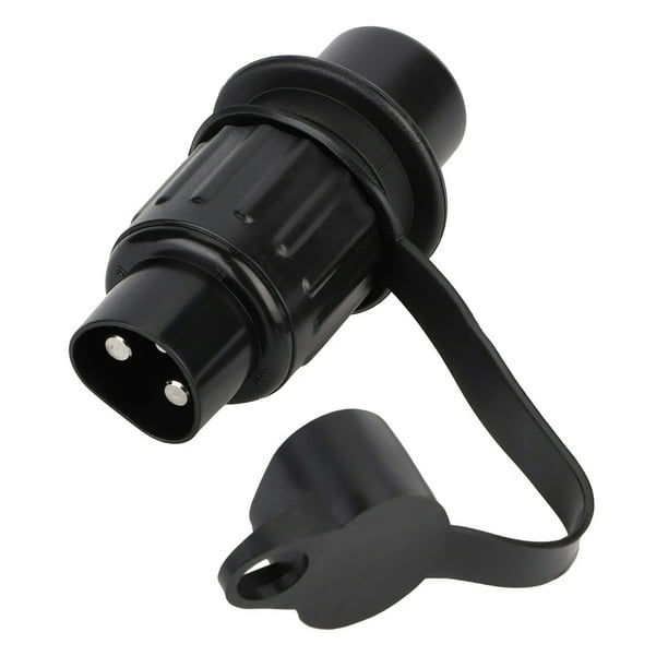 Adaptador de conector de cableado de enchufe de remolque de 3 pines de plástico negro para remolque Jadeshay A