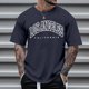 thumbnail image 2 of Camiseta de manga corta con cuello redondo para hombre, estampado de árbol pequeño, ligera y casual, ideal para el verano y la playa., 2 of 4