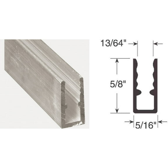 Prime-Line 5/16 In. x 5/8 In. x 94 In. Mill Extruded Window Frame Pack of 12