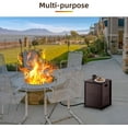 thumbnail image 4 of Lumiparty 16 in Propane Metal Tank Cover Table for Gas Fire Pits, Hides Any Standard 20 LB Propane Tanks, Hideaway Table with Side Handles, Brown, 4 of 7