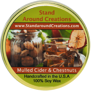 Hot Mulled Cider - MULLED CIDER & CHESTNUTS TUREEN 11-OZ. ALL NATURAL SOY CANDLE