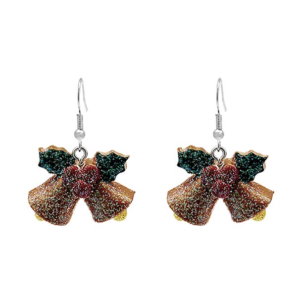 Pendientes para mujer, regalos para mujer, pendientes navideños de Papá Noel con aceite de colores, pendientes de muñeco de nieve