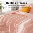 thumbnail image 5 of Silky Soft Satin Comforter 3 Pieces, Lightweight Breathable Microfiber Pink Queen Comforter Set for Spring & All Seasons, Cooling Satin Comforter for Hair and Skin, Satin Pillowcases Set of 2, 5 of 10