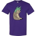 thumbnail image 3 of Inktastic Fourth of July Sloth Lady Liberty T-Shirt, 3 of 5