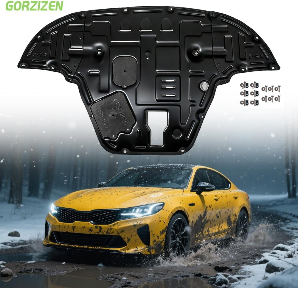 YHH Engine Splash Shield – Fits KIA K5 2021-2025 – Engine Case Guard Under Engine Cover – Front Engine Guard & Mud Flaps – Includes Screw Hardware