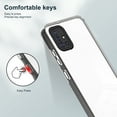 thumbnail image 6 of for Samsung A51 4G Luxury case, Hybrid Soft Silicone Bumper & Crystal Clear Hard PC Back,3 in 1 Military Drop Protection Transparent, Camera Lens Protection Case for Samsung Galaxy A51 4G, Black, 6 of 7